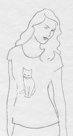custom tshirt on model